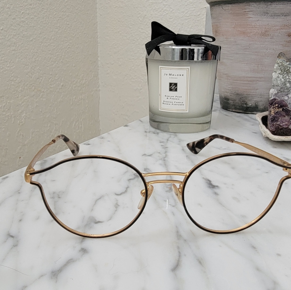 $495 PRADA Rose Gold Eyeglass Frame VPR 62T Excellent Pre-owned ❤️ ❤ ❤️